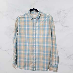 Bixby Nomad Regular Fit men's long-sleeve plaid button-down shirt Medium